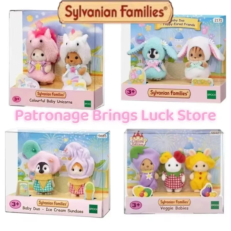 2025 Sylvanian Families Anime Figures Halloween Christmas Set Unicorn Family Toy Cross Dressing Party Doll Festival Limited Gift