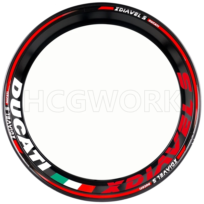 Motorcycle Accessories Wheel Hub Wheel Rim Sticker Reflective Stickers for Ducati x Diavel s