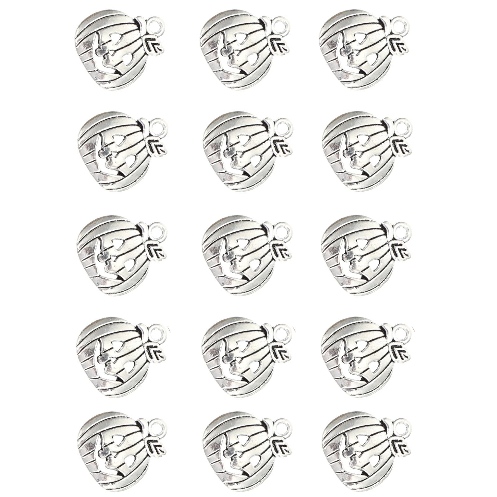 

100 Pcs Supplies Pumpkin Pendant Decorations Charms for Bracelets Alloy Earring Making