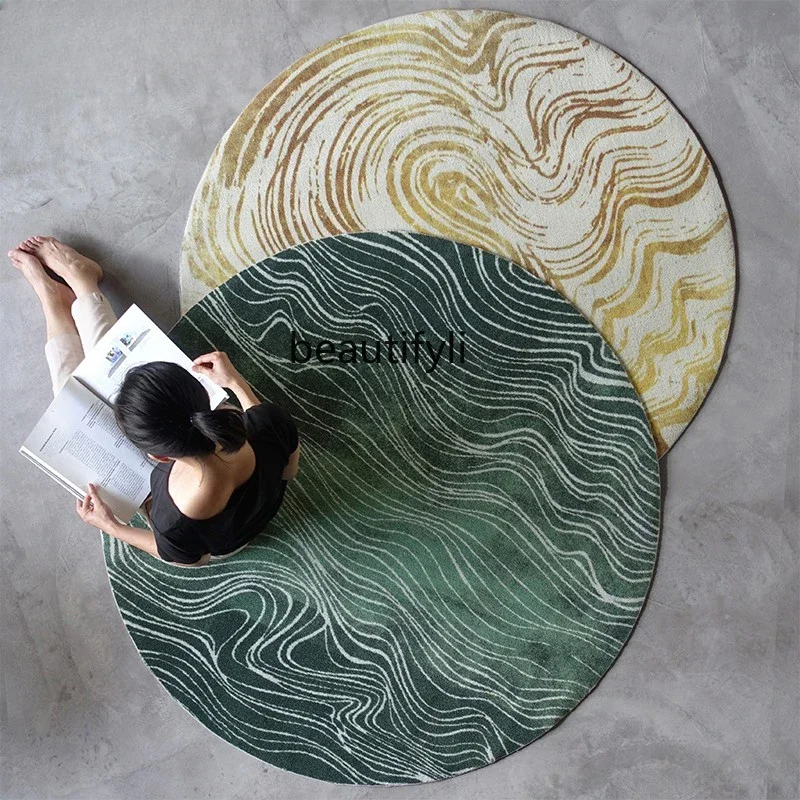 Round carpet living room light luxury sofa coffee table mat modern simple Nordic bedroom bedside blanket