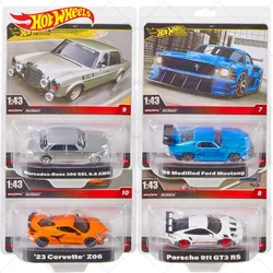 Orginal Hot Wheels 1/43 Scale Premium Car Models Metal Real Riders Ford Mustang Corvette Porsche Benz Amg 911 Toys for Boys Auto