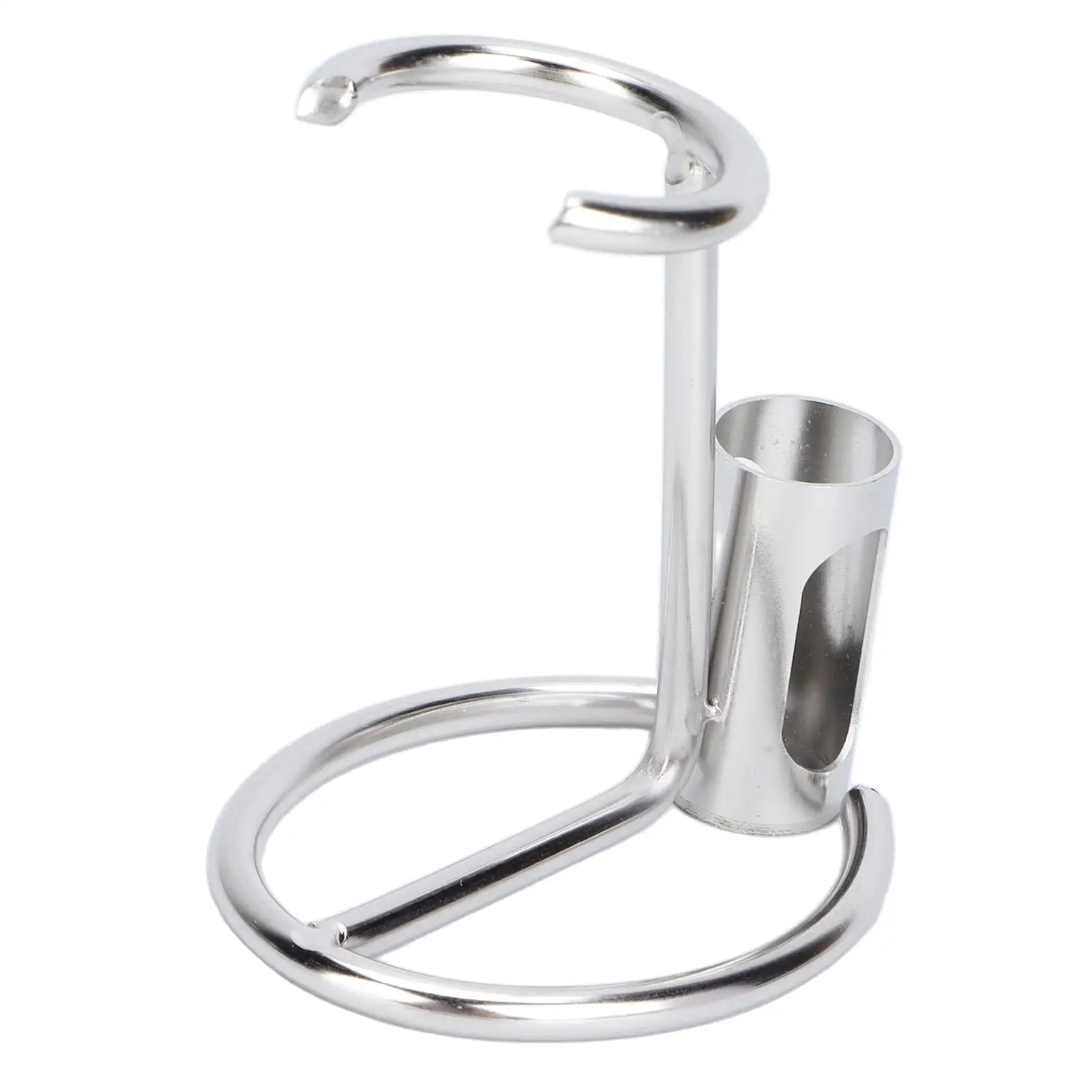 Silver Metal Shaver Stand - Modern For restroom Holder