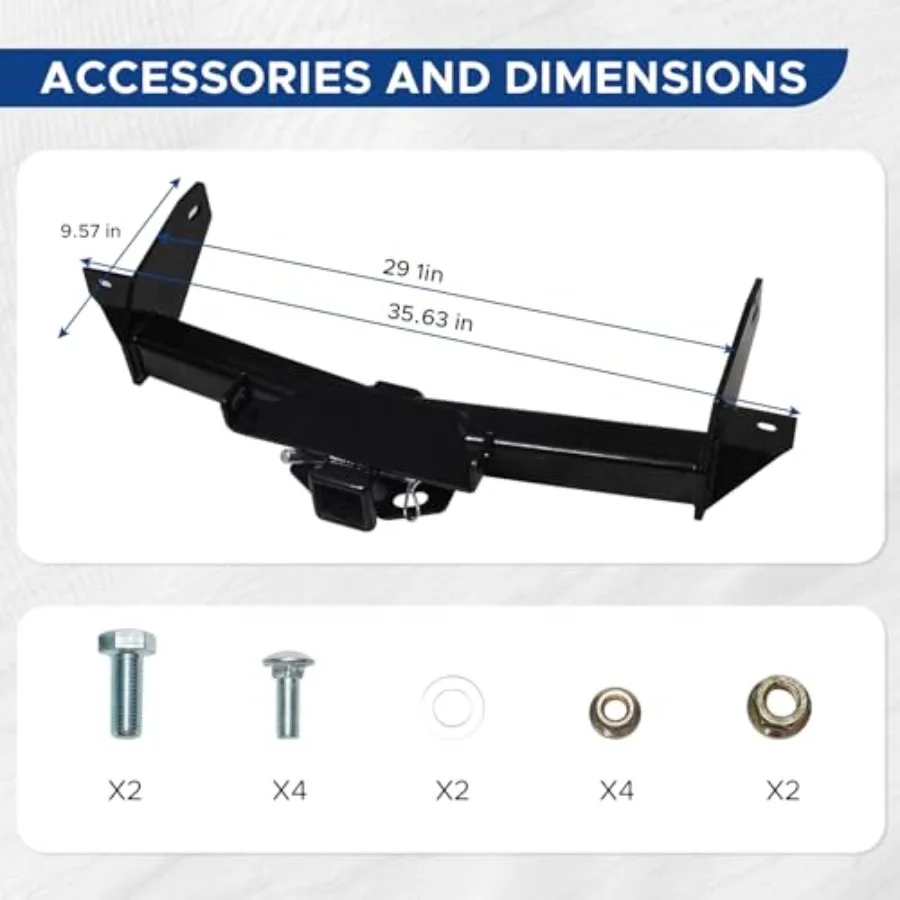 أجهزة استقبال وصلة المقطورة مناسبة لسيارة Ford F150 Lincoln Mark LT 2006 2007 2008 مع جهاز استقبال وصلة سحب 2 بوصة فئة 3 وصلة وصول