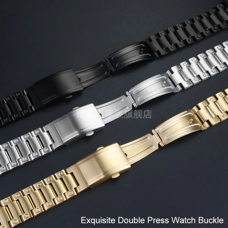 For Casio G-SHOCK GA-110/100/120/140 GD-120 High quality stainless steel Watch Strap case black golden silver watchband Bracelet