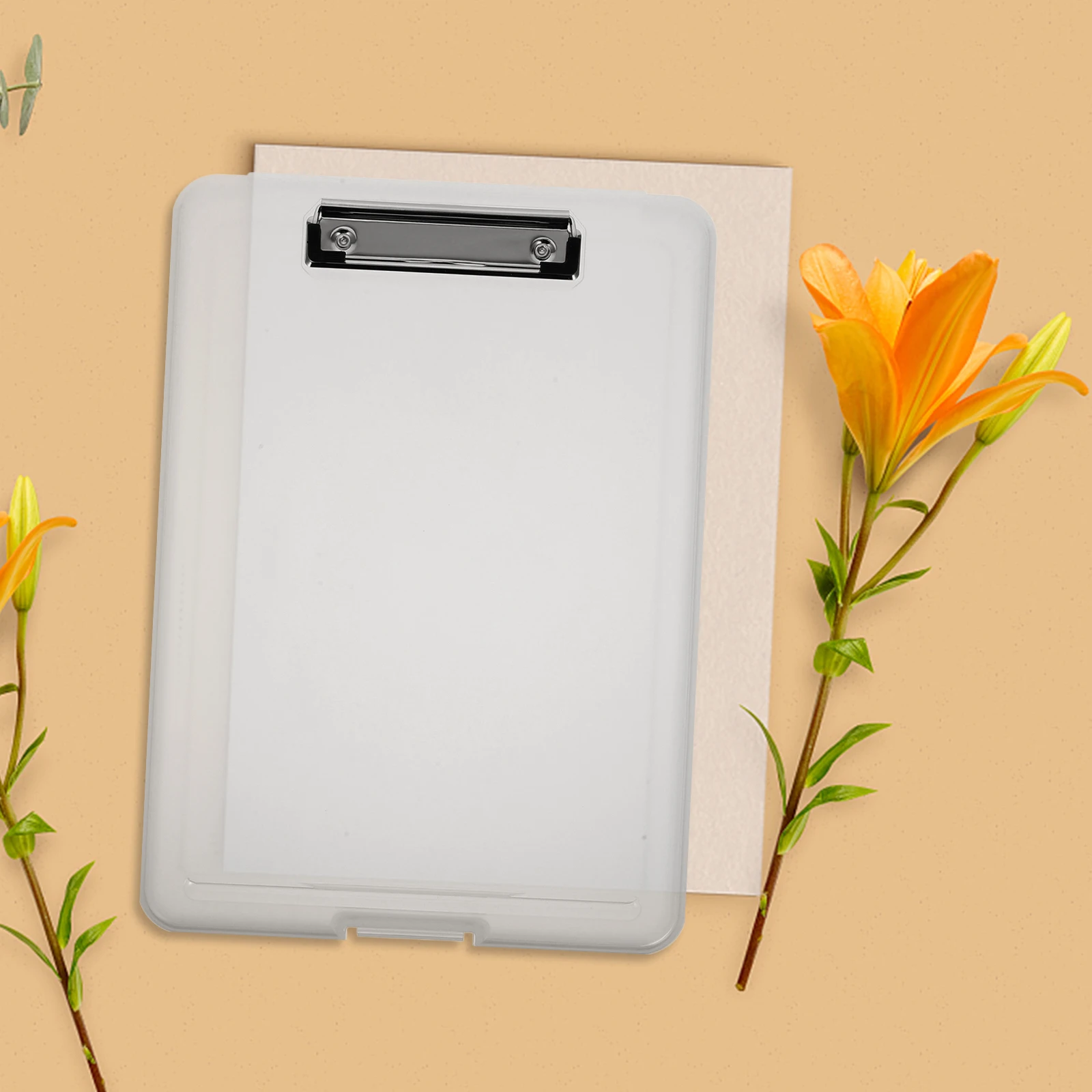 

A4 File Storage Box Clipboard Folder Binder Heavy Duty Large Capacity PP Material Office School Travel Use Certificate Case