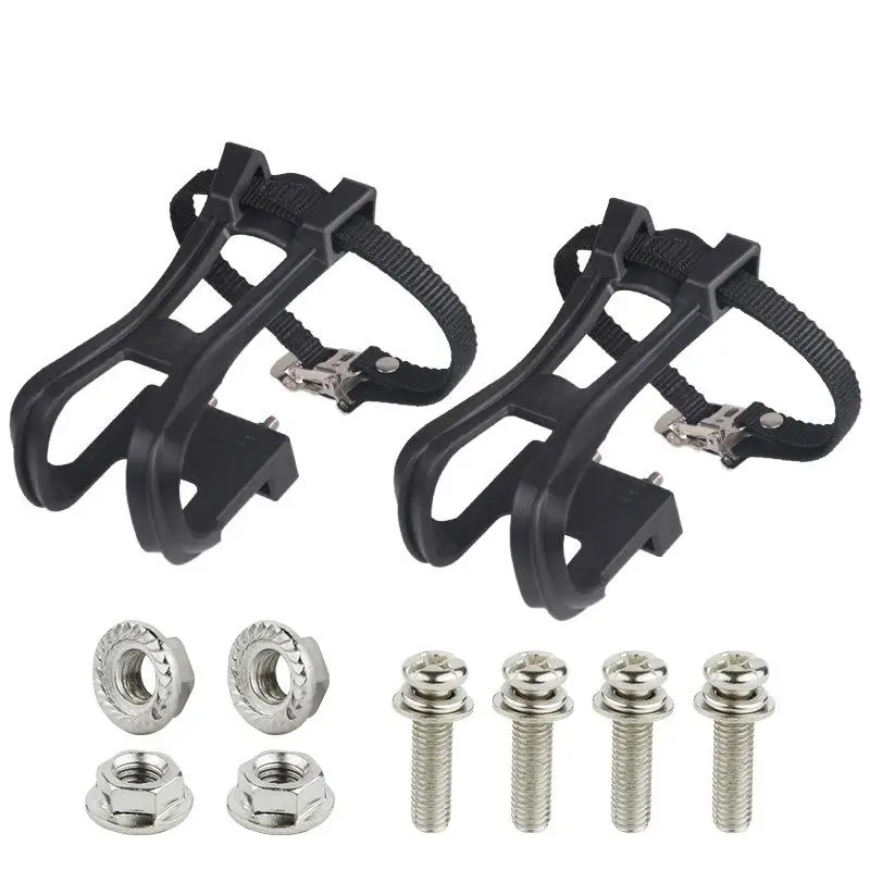 【OD】1pair Cycling  Road Bike Pedal Toe Clip Strap Belts Bicycle Pedal Shoe Harness Cycling Shoes Casing Holder Band Strip