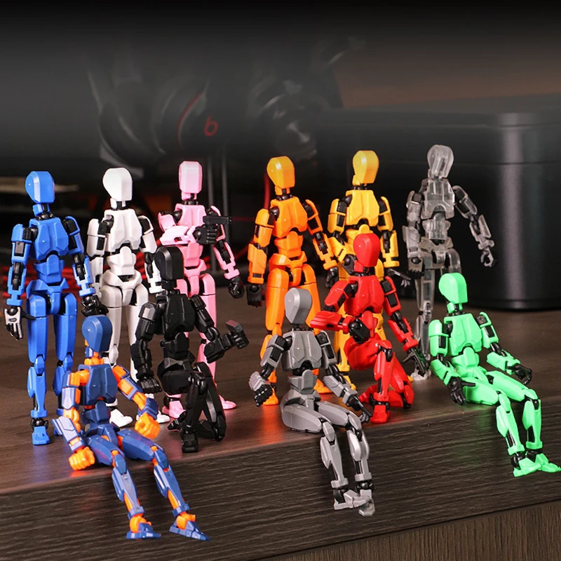 1 Set Kids Gifts 13 Jointed Movable Action Figures Shapeshift Robot 3D Printed Mannequin Character Assemble Toys