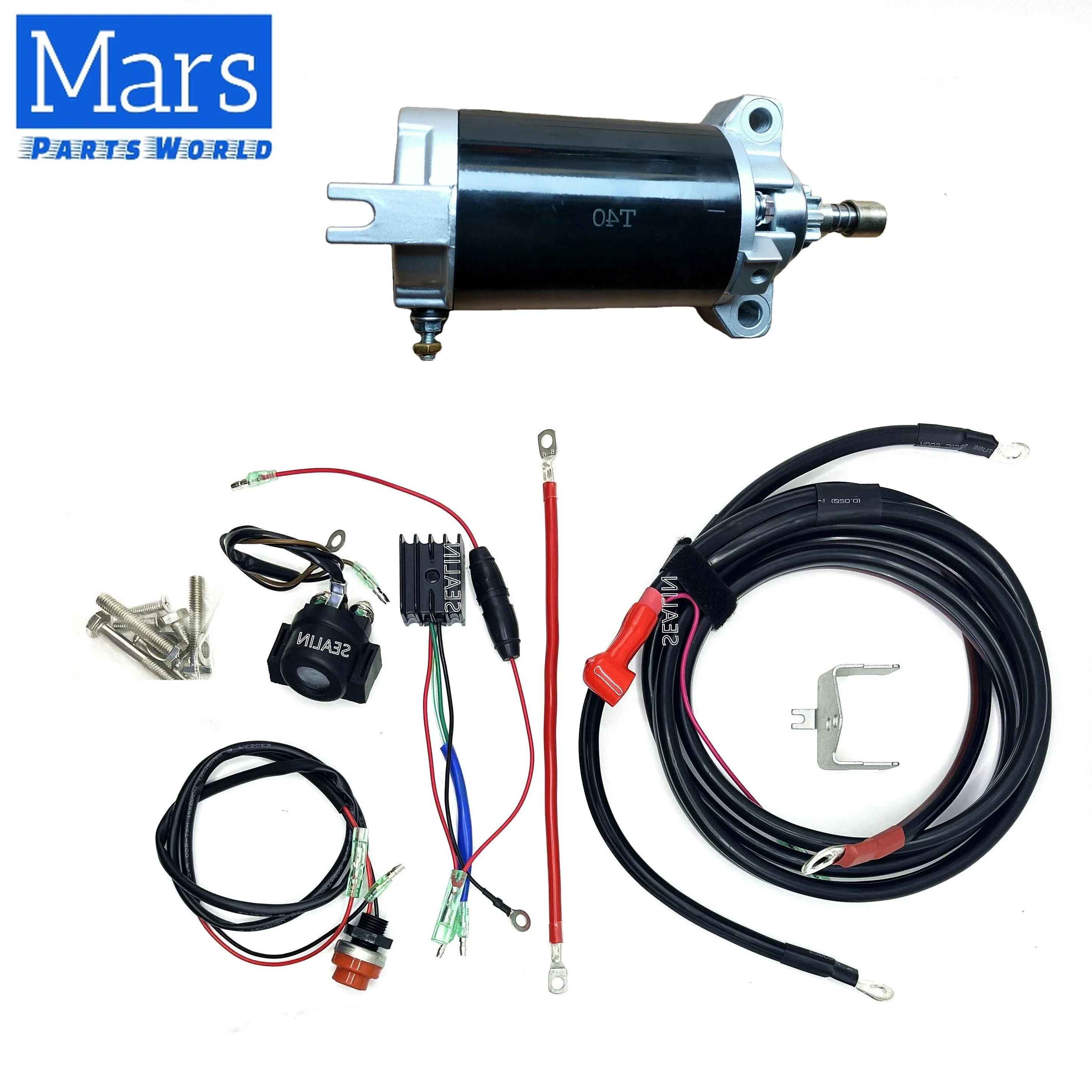 

STARTER MOTOR IGNITER CABLE SWITCH ELECTRIC START KIT FOR MERCURY ME40 ME60 2T 40HP 2 CYLINDER 60HP 3 CYLINDER OUTBOARD