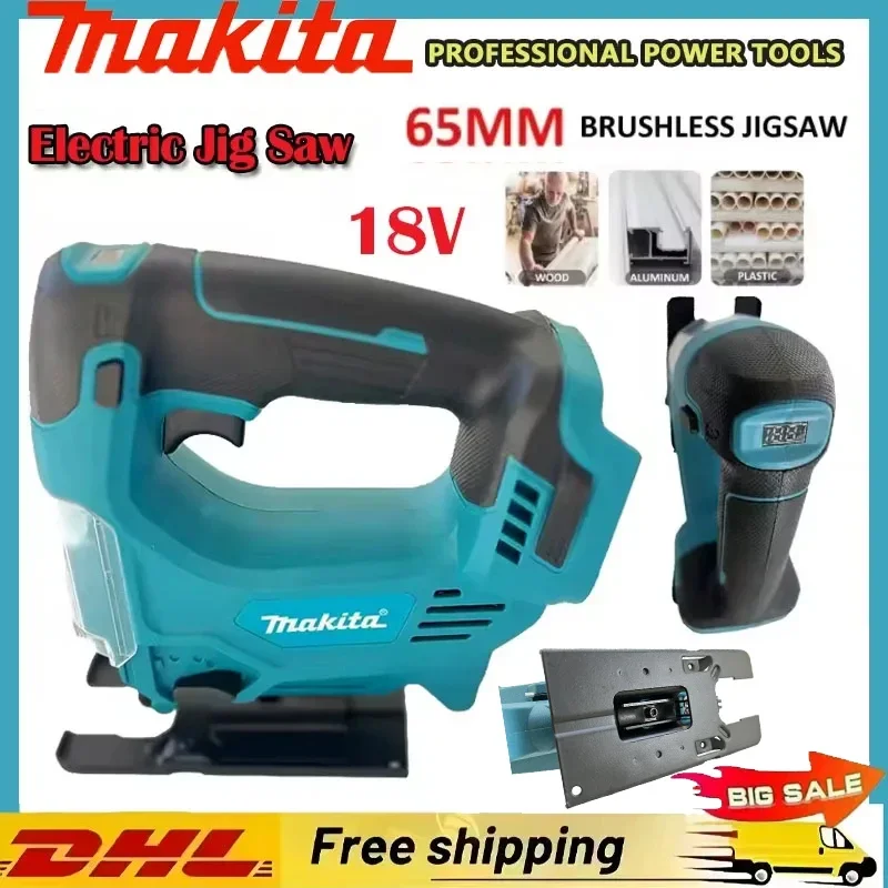 

Makita Portable Cordless Jigsaw Electric Tool Woodworking Multi-Function Design Compatible with 18V Battery