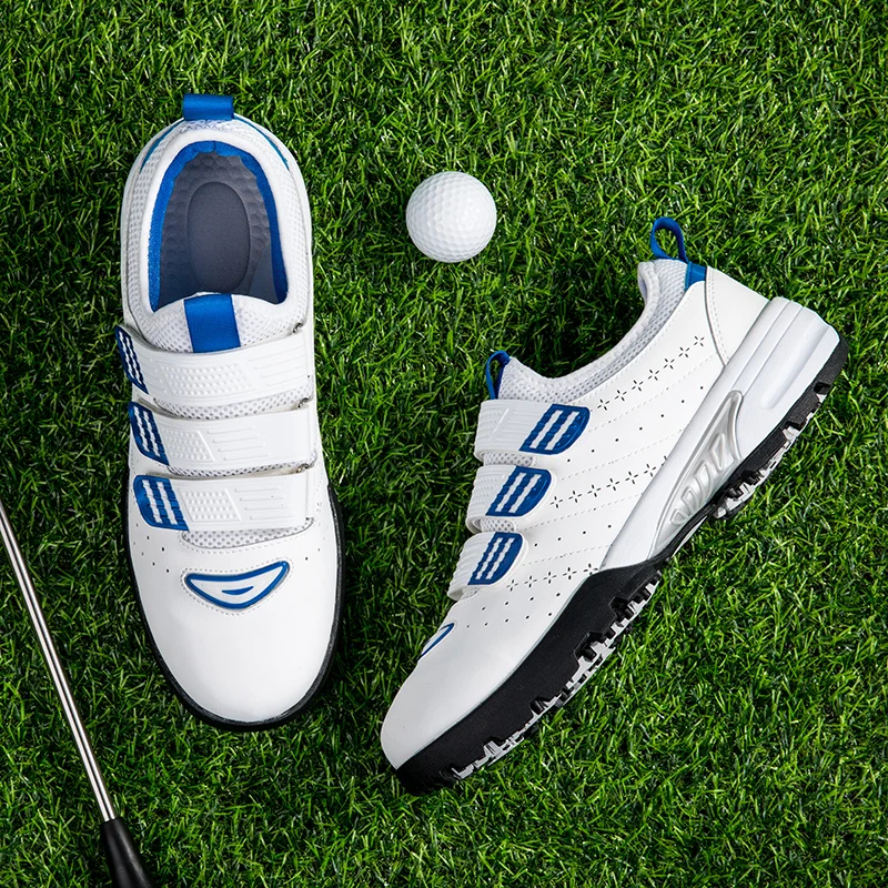 

Мужская и женская новая профессиональная Нескользящая Водонепроницаемая дышащая Спортивная обувь для гольфа без гвоздей прогулочная Уличная обувь спортивная обувь