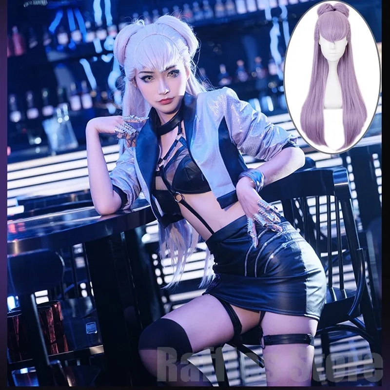 LOL Cosplay Evelynn KDA Cosplay Team Uniforms Halloween Evelynn Costume Wig Carnival Sexy 2020 S10 Finals EIFINI Dress Suit