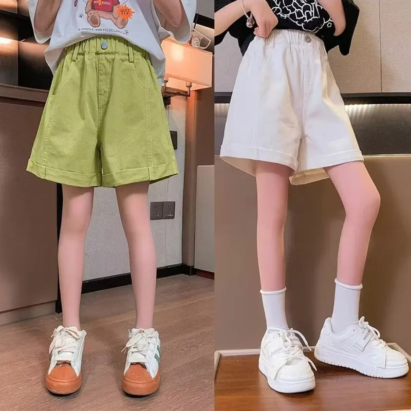 

Children's Clothing Ins Literary Pants Simple New Style Versatile Temperament Japanese Fashion Street Fashion Trend Girls Shorts