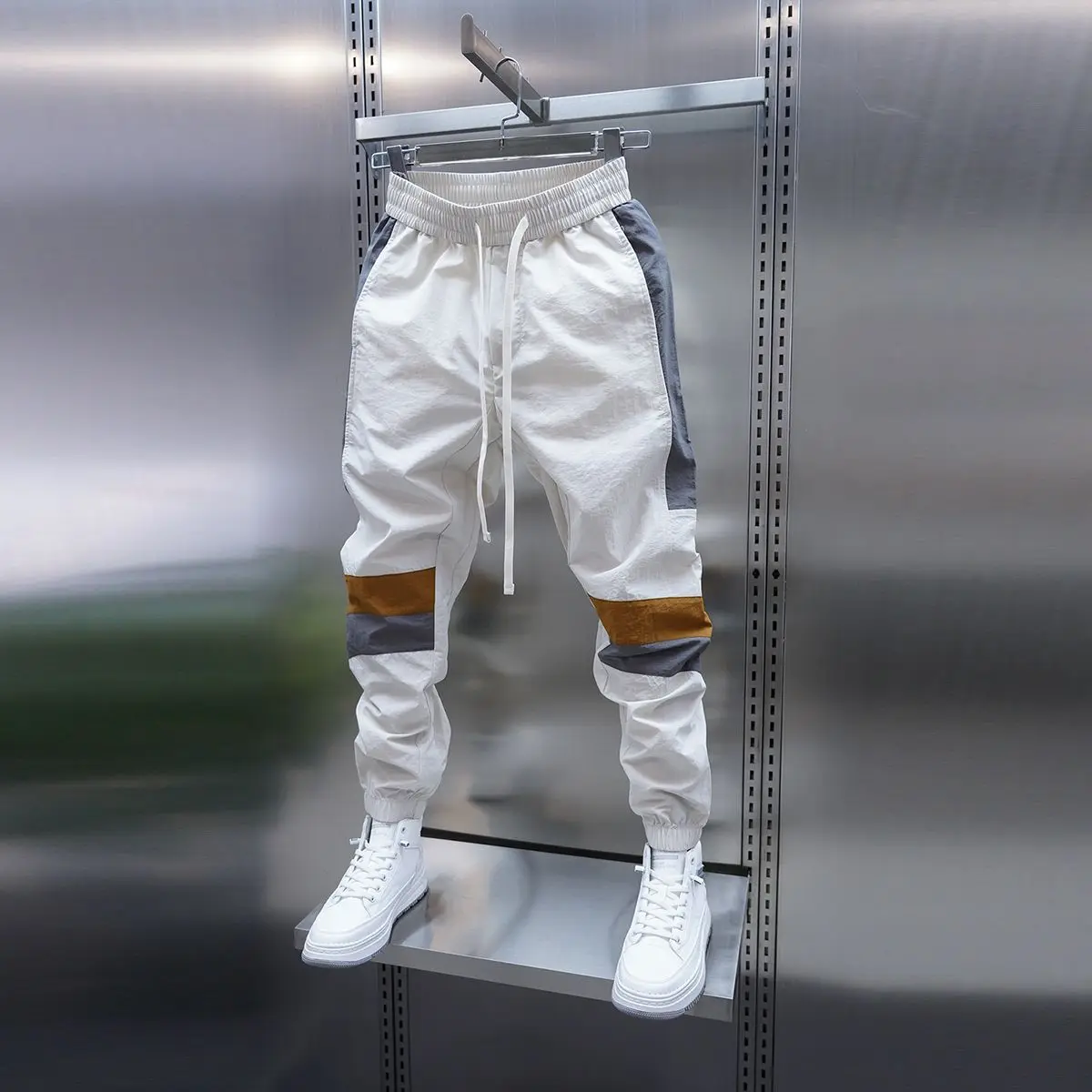 

Splicing Color Summer Thin Slim Fit Men's Casual Harem Pants Classic Fashion Clothing Aesthetic Designer Original Male Trousers