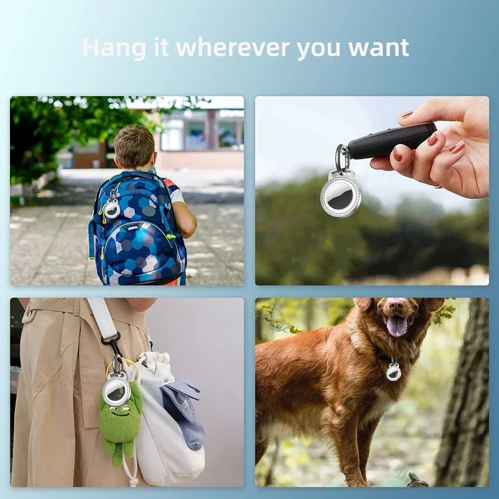 حافظة معدنية من الألومنيوم والتيتانيوم CJ لغطاء حماية صلب Airtag مع حامل سلسلة مفاتيح مقاوم للماء وخفيف الوزن ومتين، #4