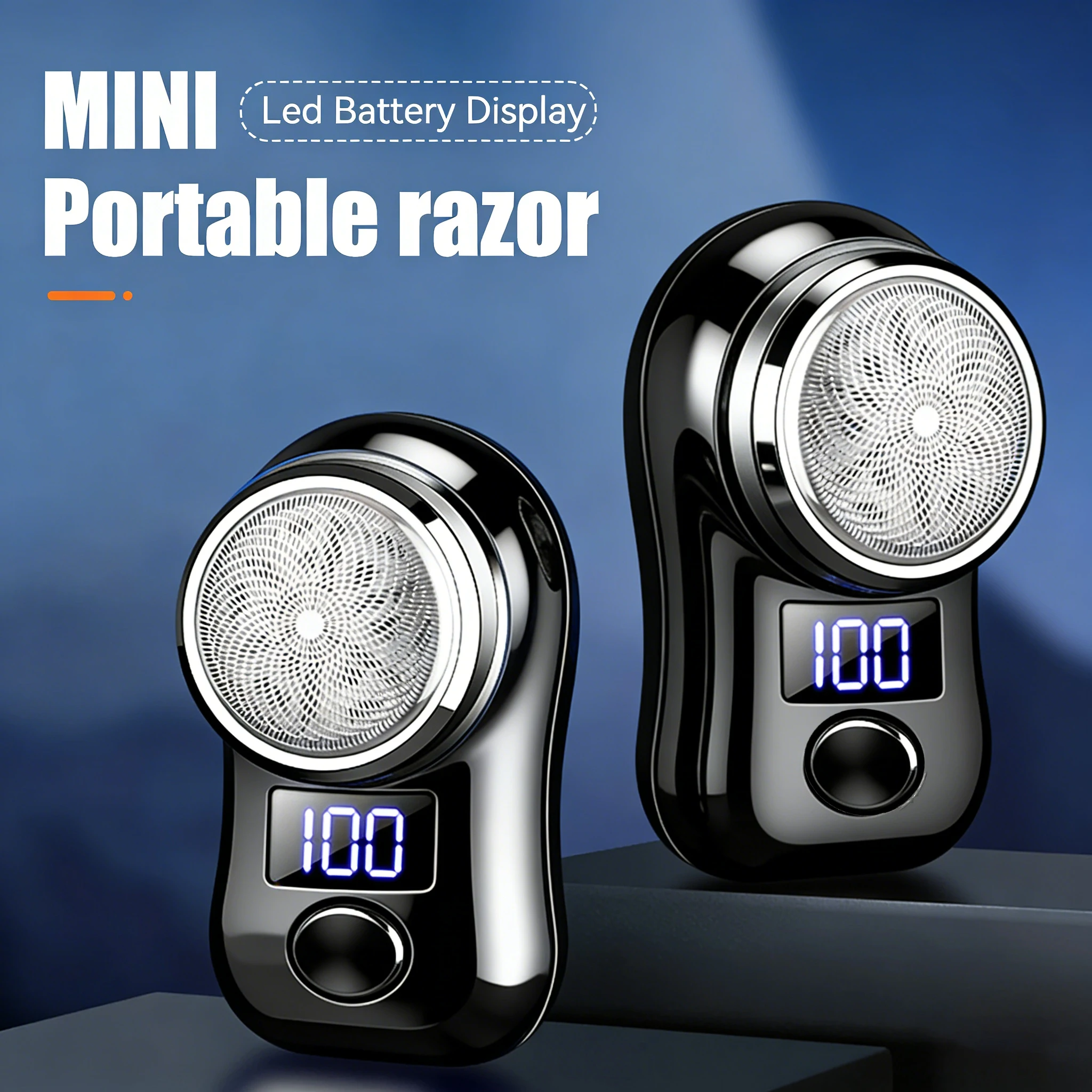 

Мужская электробритва с USB-зарядкой, портативная, с LED-дисплеем заряда батареи, водонепроницаемая, миниатюрная, роторная, для путешествий