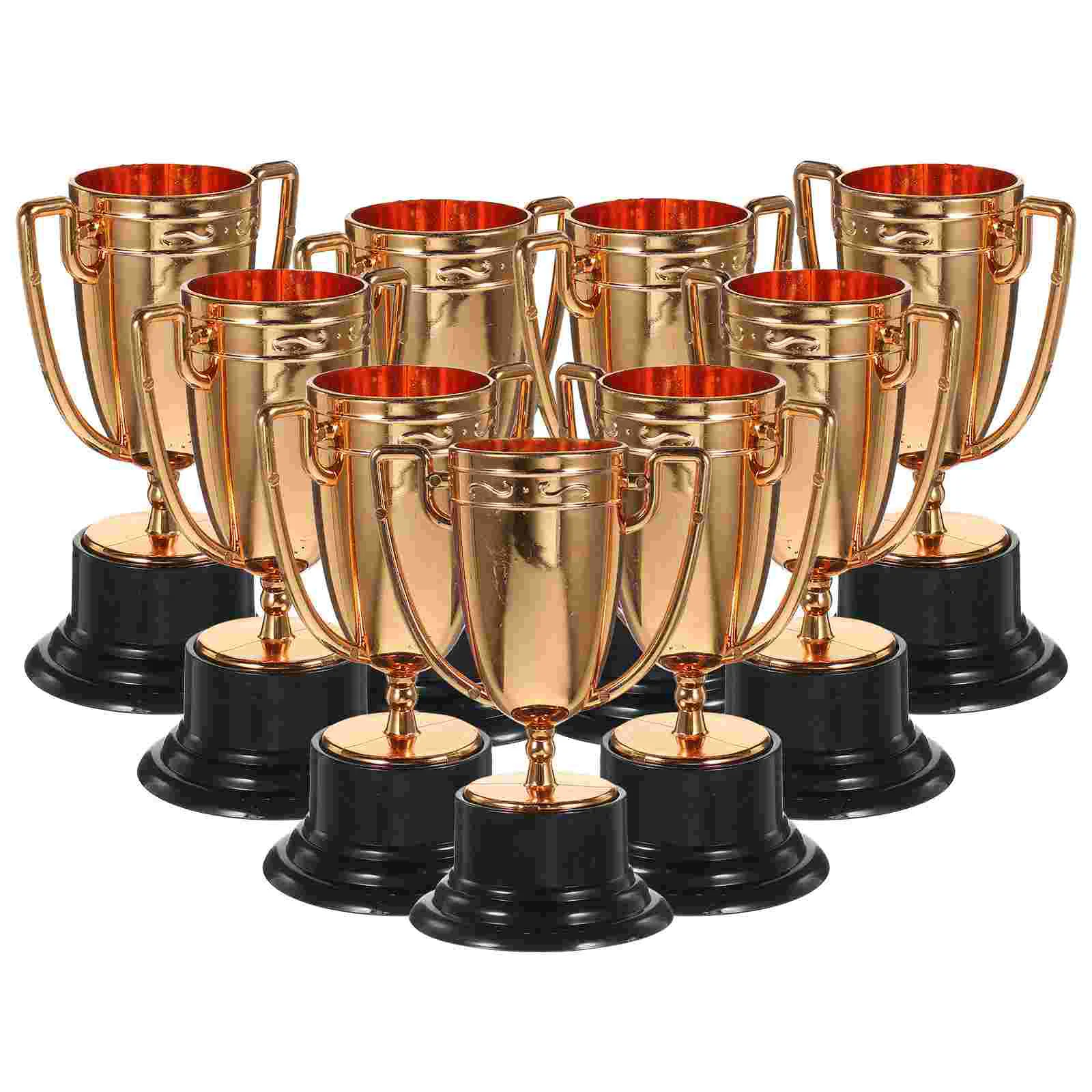 10 Pcs Mini Trophy Award Cups Children Toy Trophies for Kids Base Plastic Decorate Prize