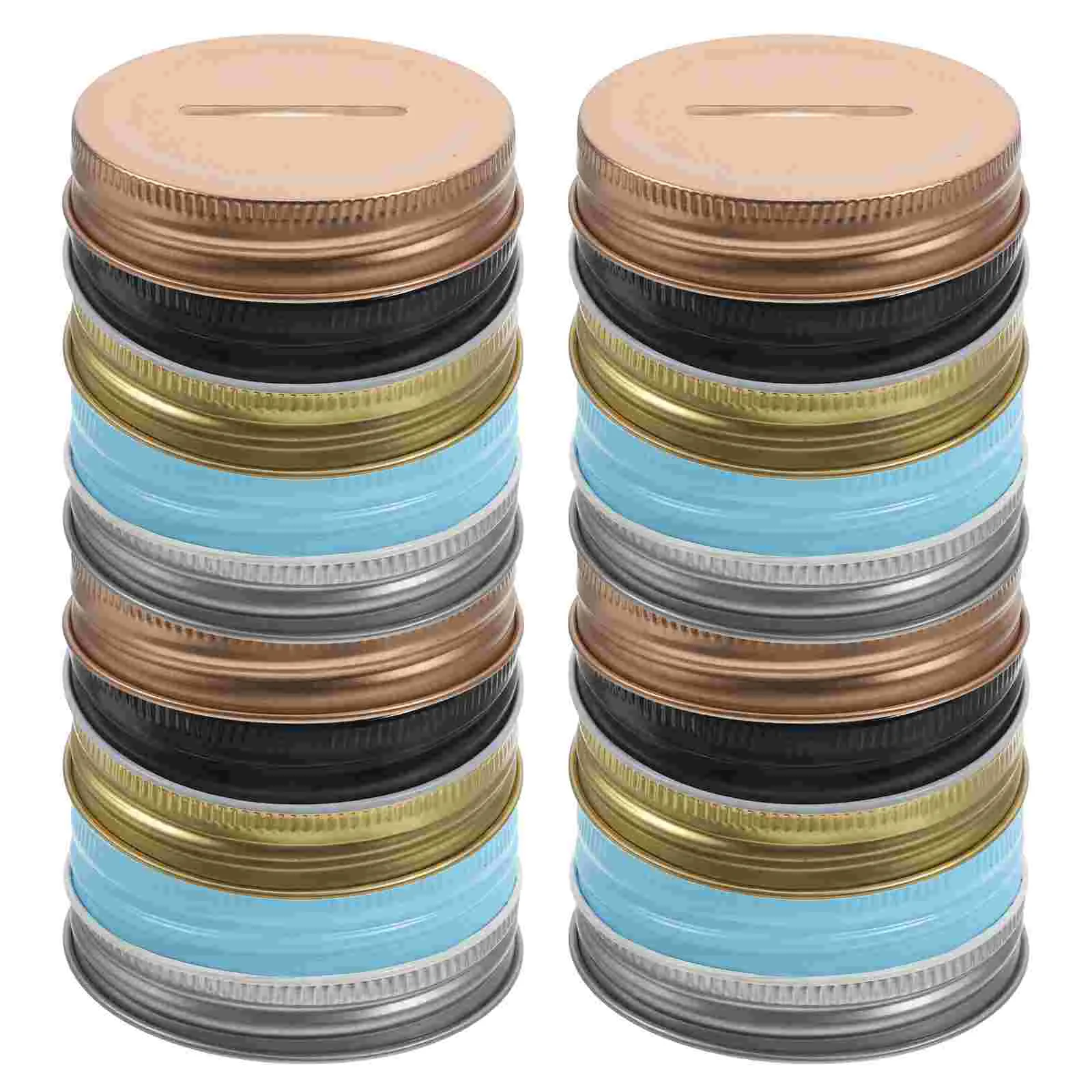 Wide Mouth Mason Jar Lids Piggy Bank Jars Canning for Home Sealer Coin Slot Caps Stainless Water Bottle