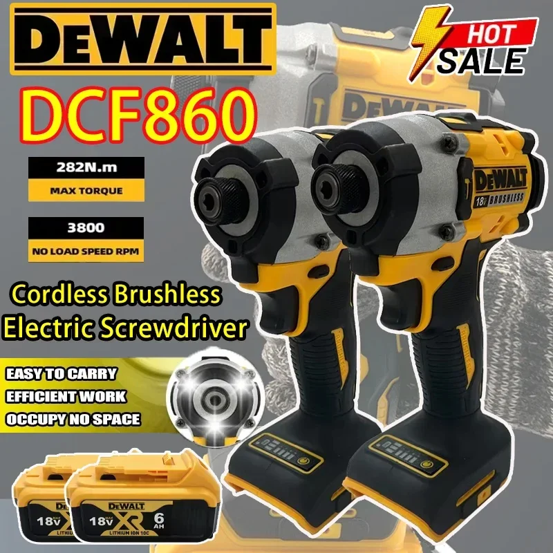 

Аккумуляторная компактная дрель-шуруповерт Dewalt DCF860 18В, бесщеточная, электрическая, перезаряжаемая, электроинструмент, обновленная версия DCF850