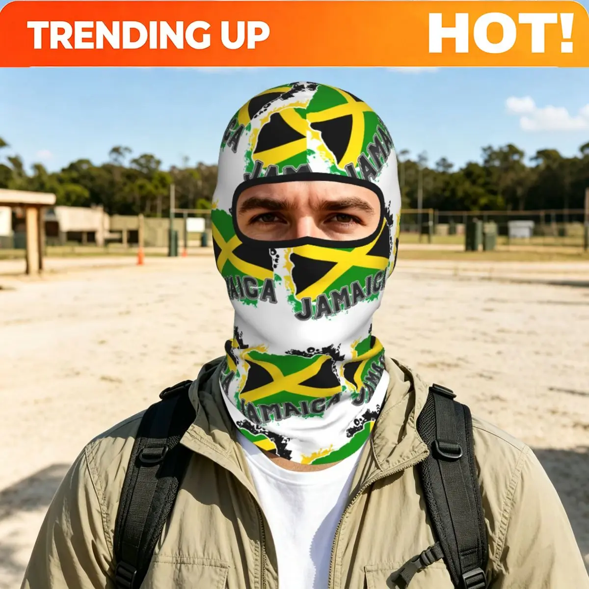 Customization Customization Jamaica Flag Outdoor Cool Sunscreen Motorcycle Face Mask Moto Biker Wind Cap Mask Stopper Windproof