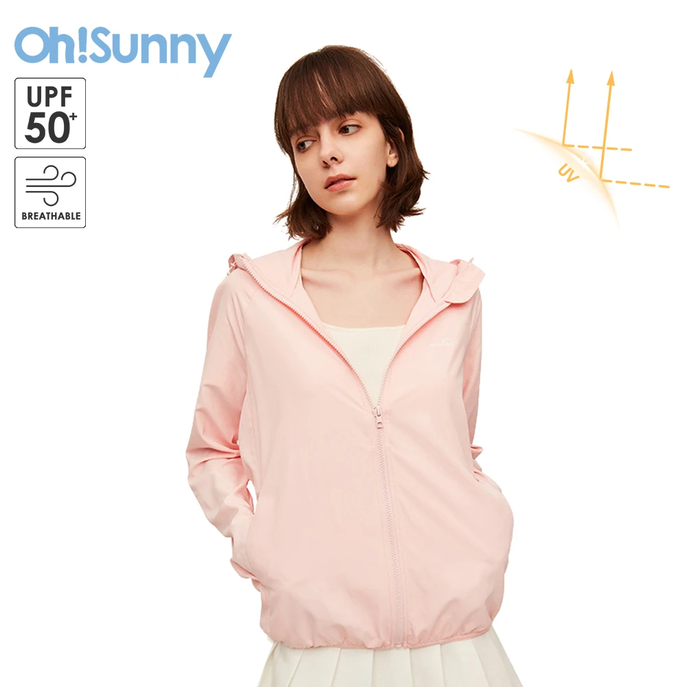 

OhSunny Women Running Jackets Anti-UV UPF50+ Clothes Thin Quick Dry Breathable Long Sleeve Sunscreen Coat Driving Sports Outdoor