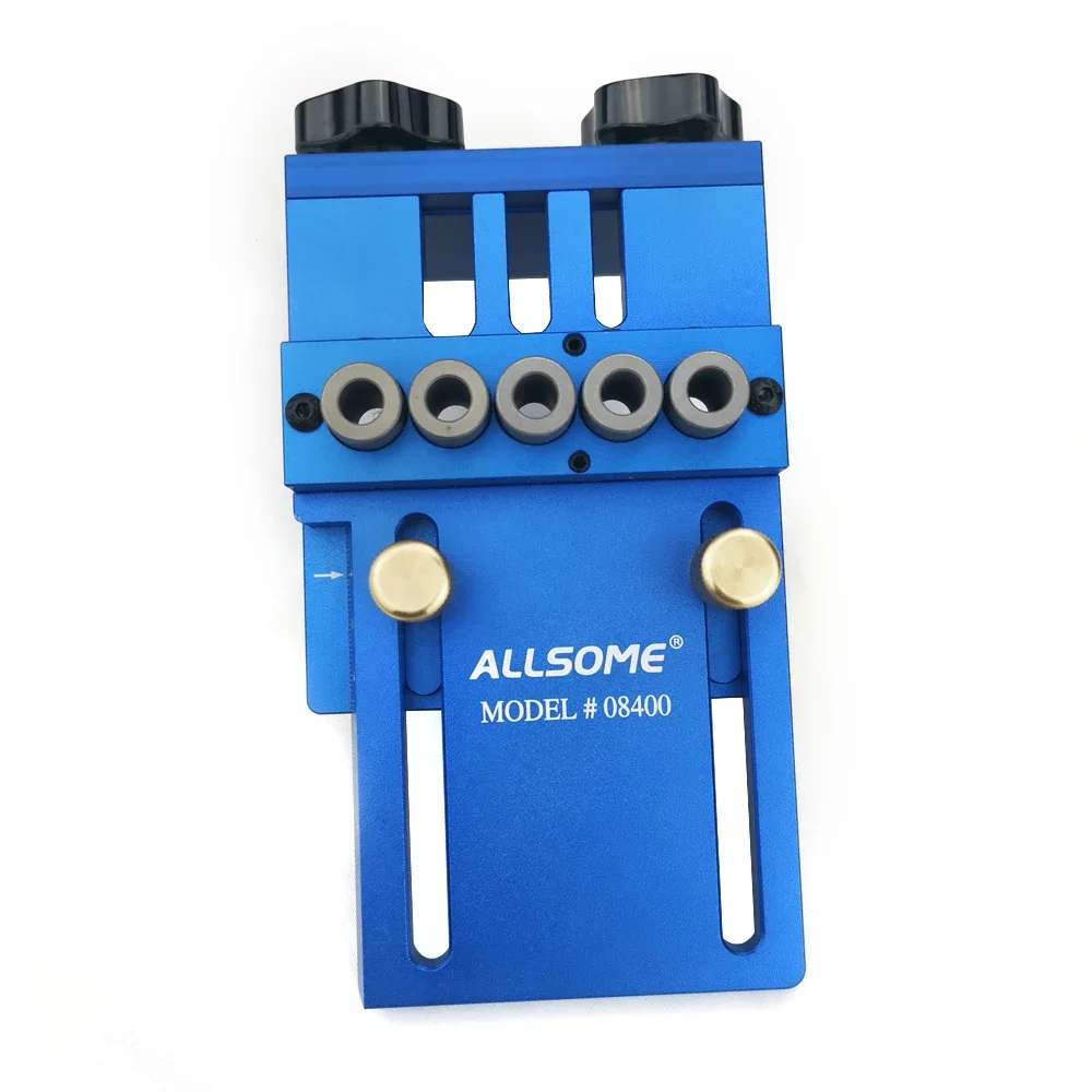 Allsome 3 in 1 Dowel Jigs Woodworking Drilling Locator Drilling Guide Kit DIY Tools Furniture Repair or handyman