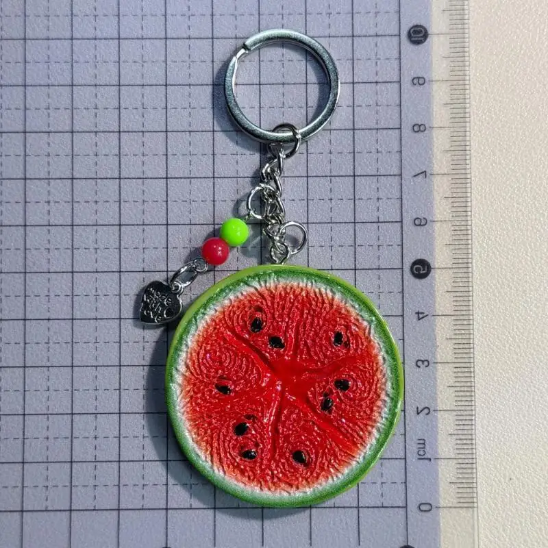 Simulations-Fruchtscheiben-Schlüsselanhänger Interessantes 3D-Design Mini-Anhänger Leichter Rucksack-Hängedekor für Kinder-Geschenktüten – Detail 10