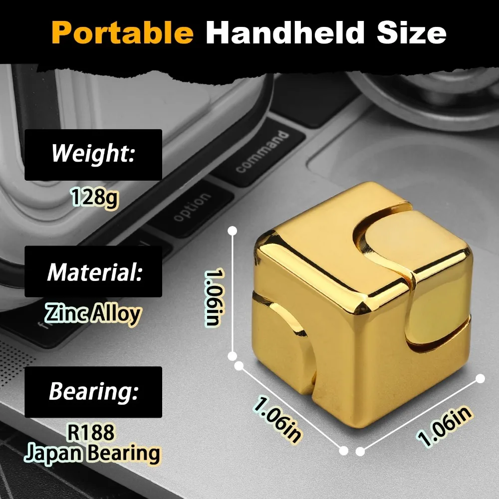 합금 큐브 스피너 손가락 회전 장난감 스트레스 해소 장난감 성인용 사무실 가정 여행용 휴대용 스트레스 완화 장난감 크리스마스 선물