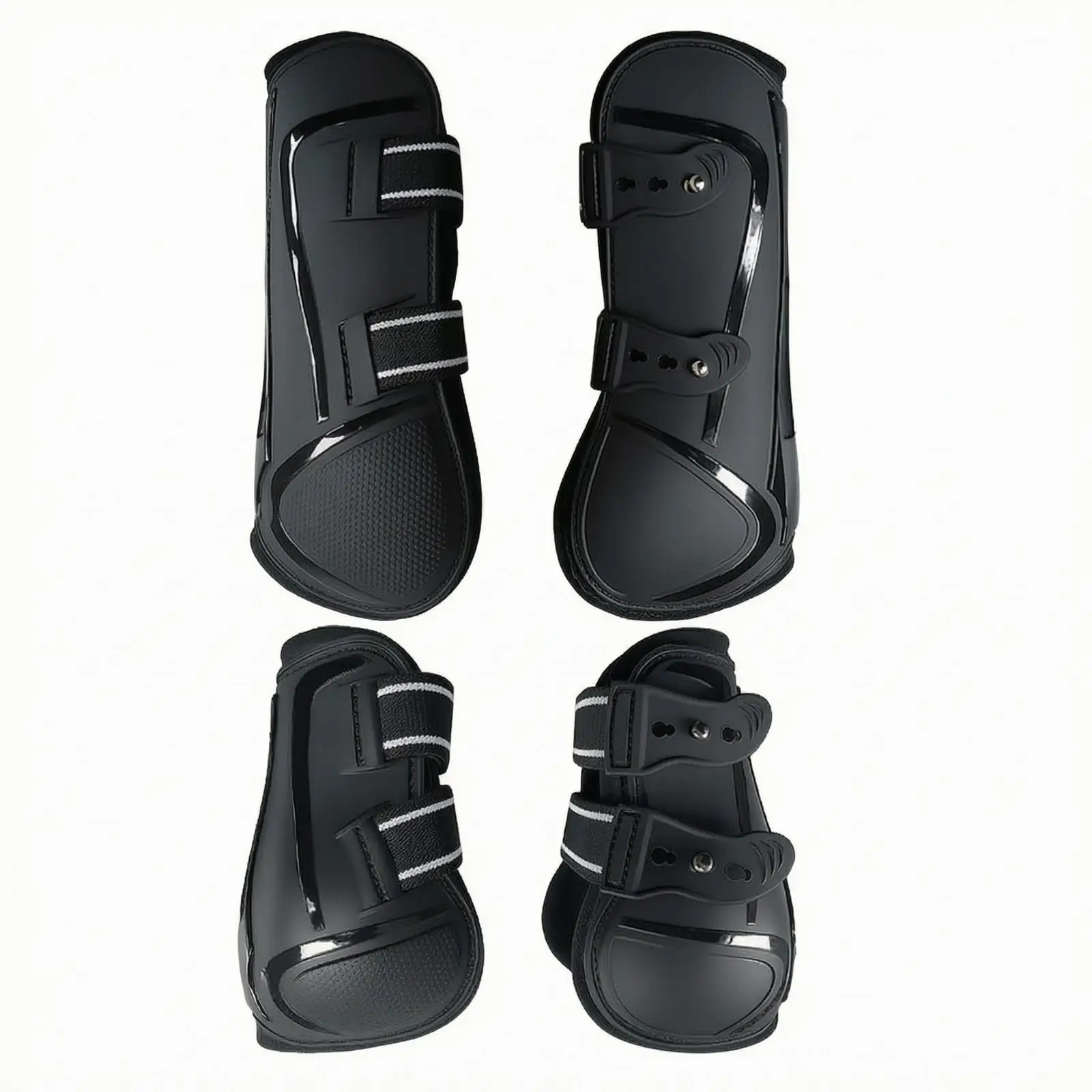 Adjustable Horse Leg Boots with Neoprene Lining Protective Riding Equipment for Jumping and Obstacle Course Training Horses