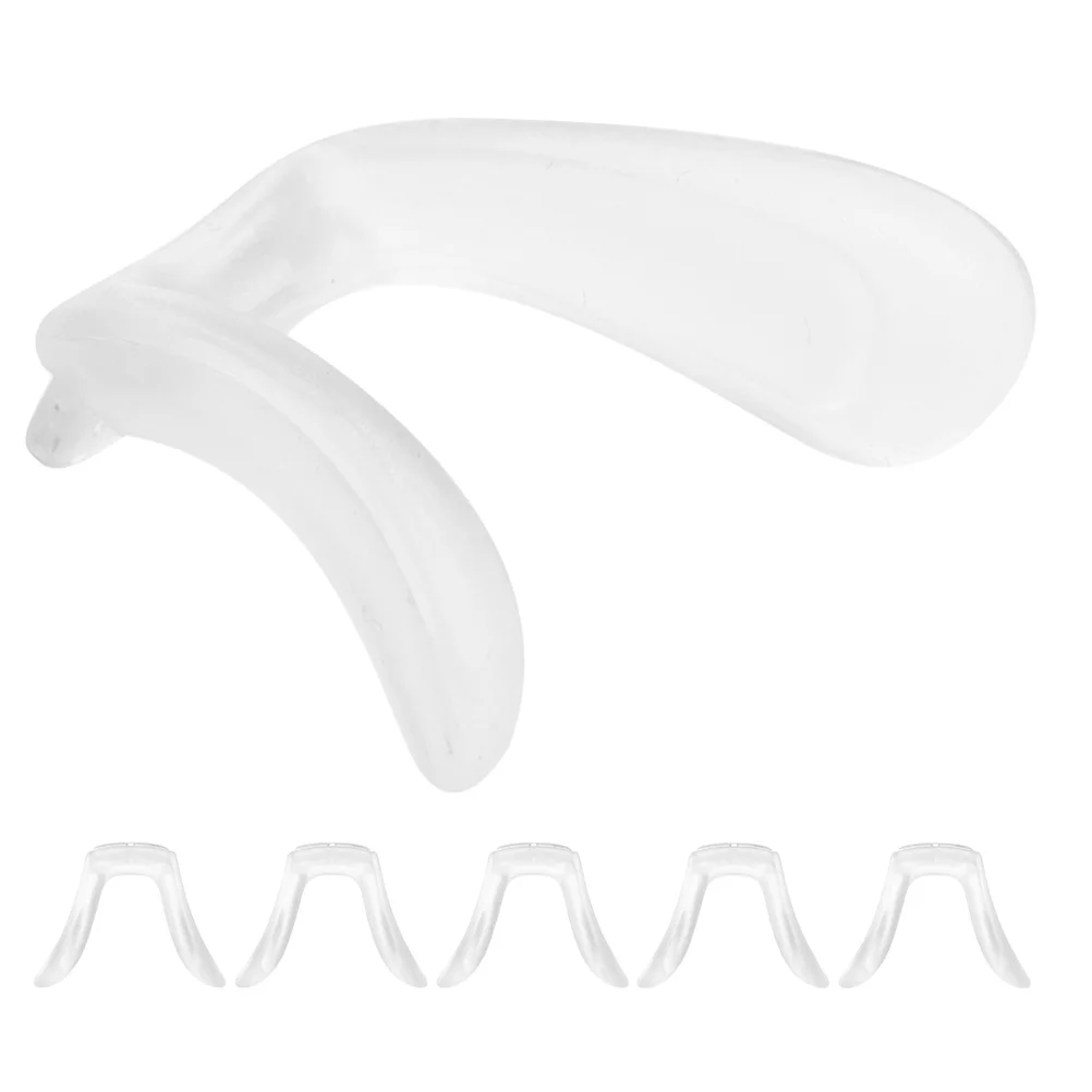 

6pcs Silicone Glasses Nose Pads Clear Anti-Slip Comfortable Fit Easy Install Replacement Durable Support Eyeglass Bridge Cushion