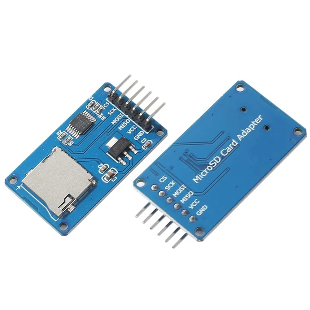 Cartão microSD Módulo TF Card Reader e escritor, SPI Interface com nível de conversão Chip, 2pcs