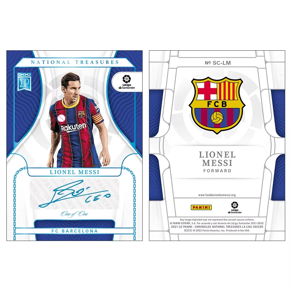 Panini collectible card Messi World Cup football star Refractive cross laser Christmas birthday present Perfectly remastered