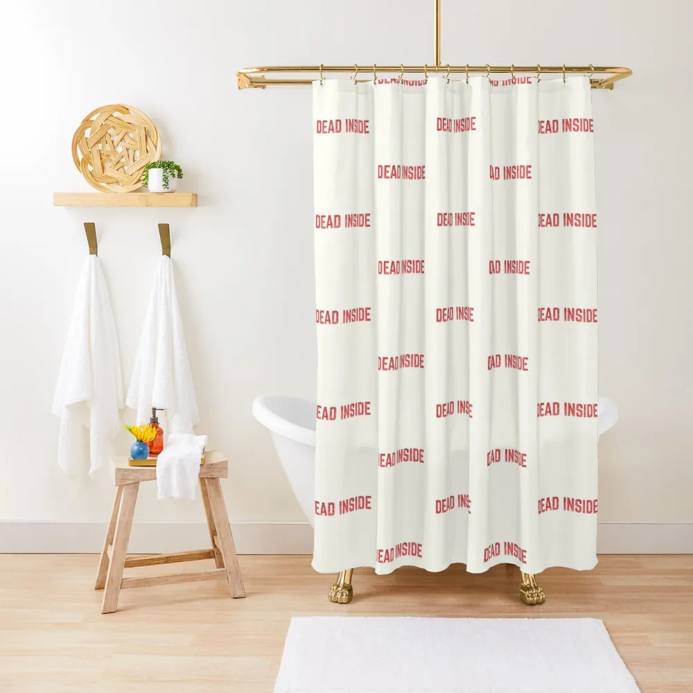 

Dead Inside Funny trending Meme Shower Curtain Toilet Accessories Bathroom Bathroom Showers For Shower Shower Bath Curtain