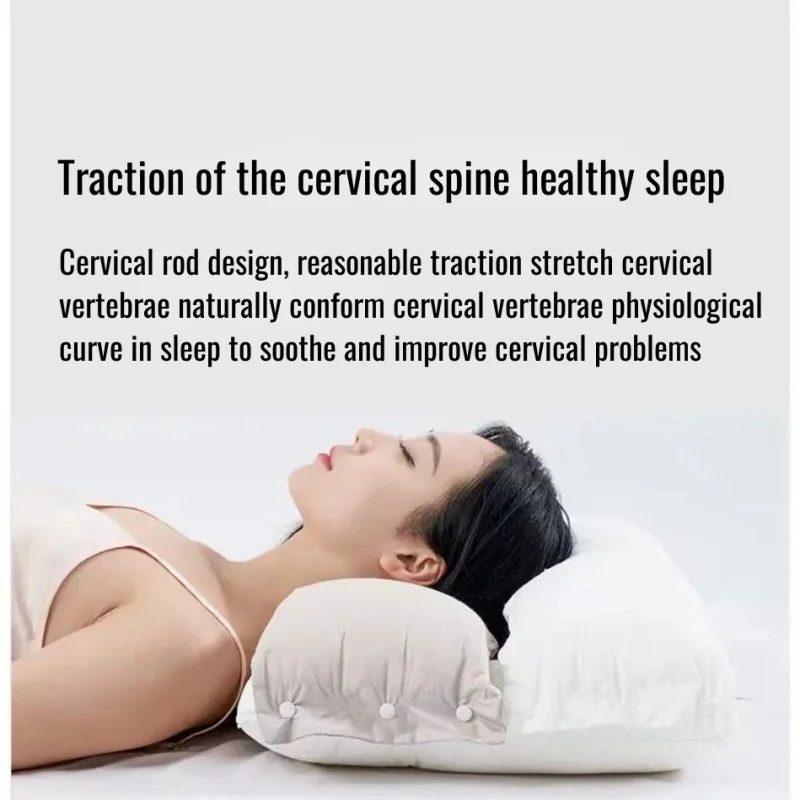 Cotton Pillow Two-way Relaxing Neck traction pillow Cone Cervical Orthopedic No Pressure On Face And Ears Help Sleep Pillows