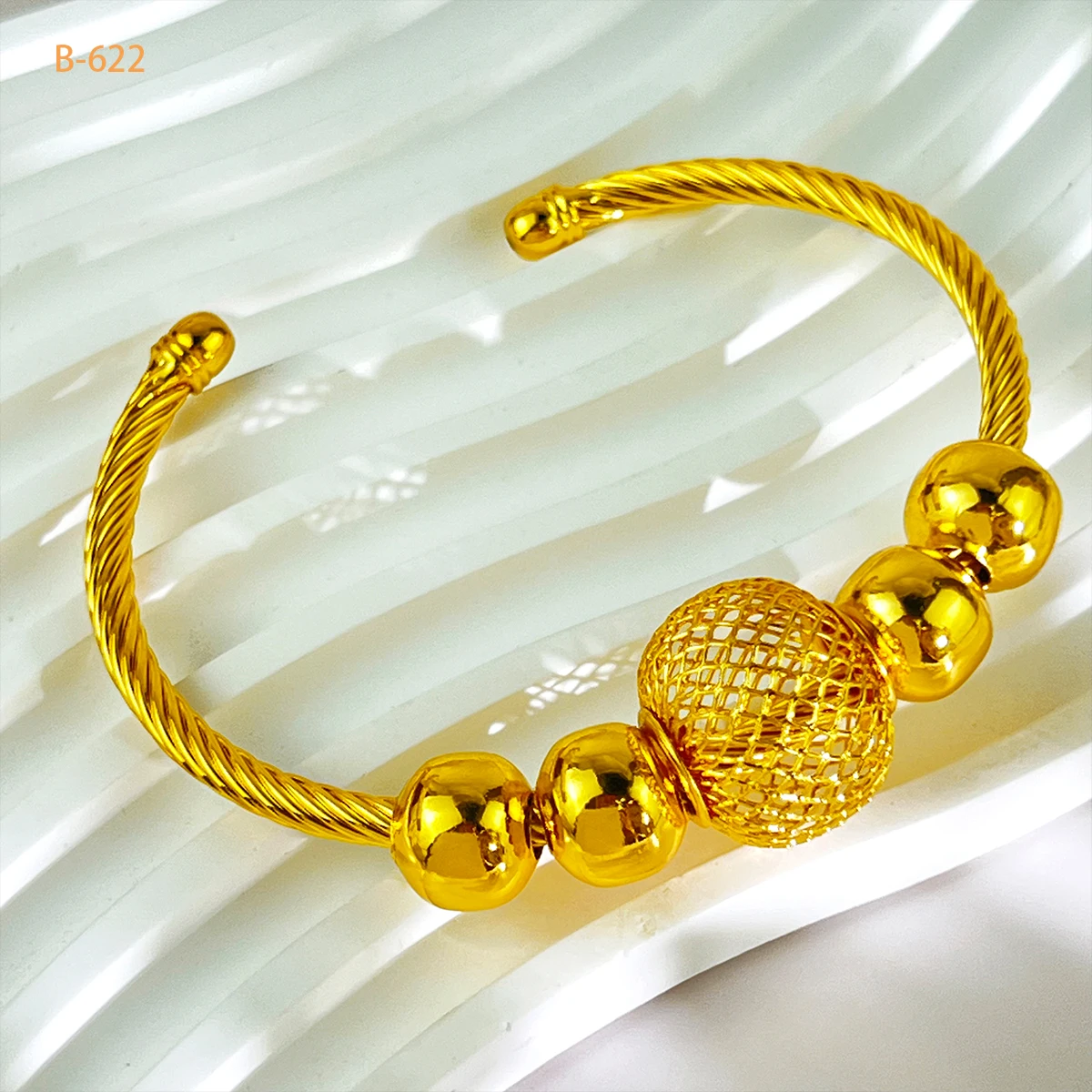 Brazaletes africanos de Color dorado de 24k para mujer, pulseras de boda, joyería de mano árabe, regalos hawaianos, Dubai, lujo, nuevo