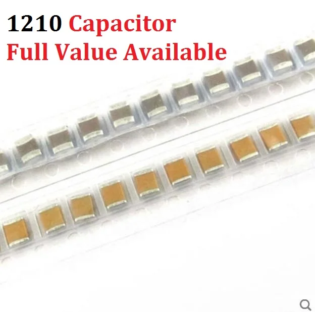 

50 шт. 1210 SMD конденсатор 100NF 470NF 680NF 1 мкФ 50 В 2,2 мкФ 4,7 мкФ 10 мкФ 22 мкФ 47 мкФ 100 мкФ 104 474 105 225 475 106 226 476 107 0,1 мкФ