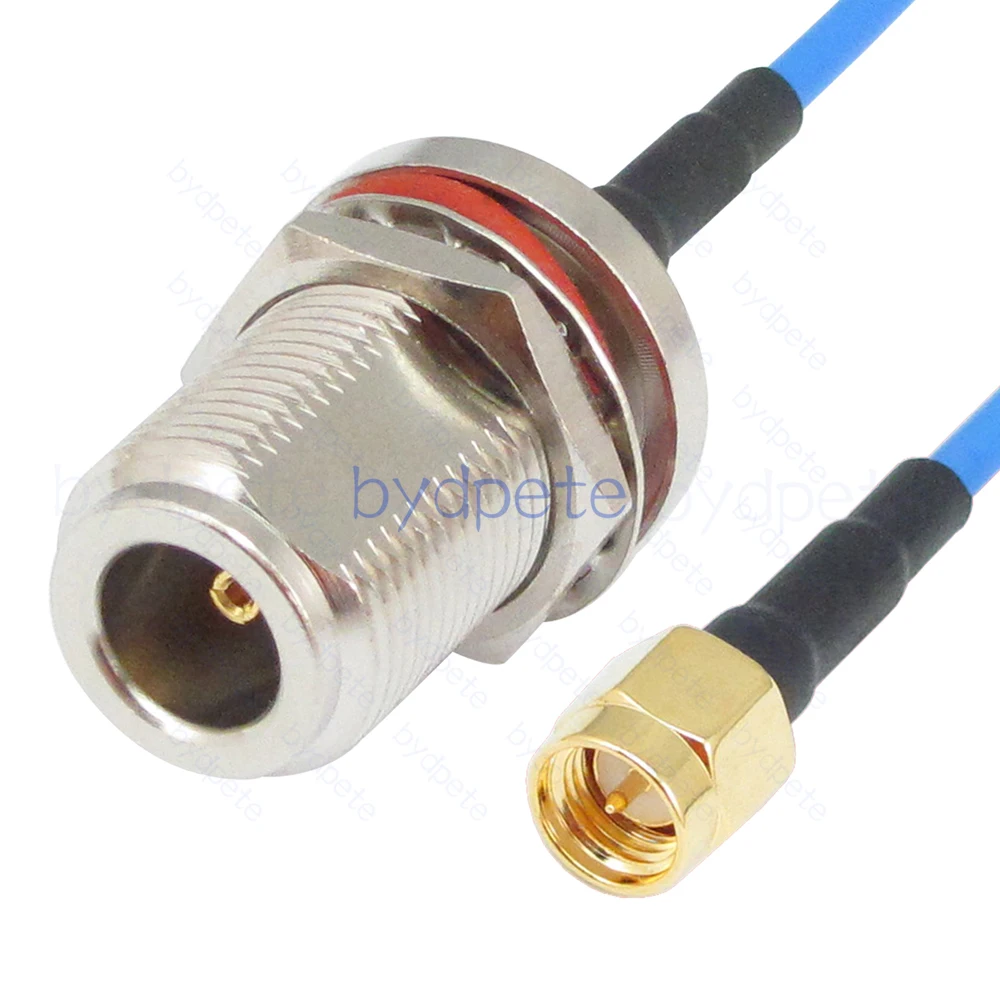 N Female Bulkhead Waterproof H-cut RG405 Semi Rigid Flexible Coaxial Cable Koaxial Kable RF 50ohms High Quality