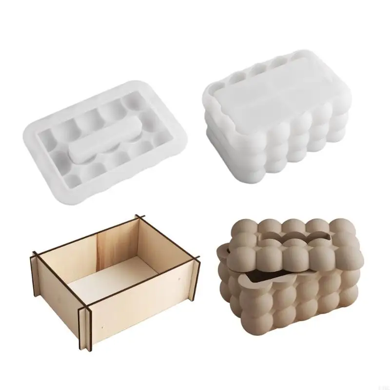 

R3MC Long Time Use Silicone Tissue Box Mould for Art And Decorative Organizers