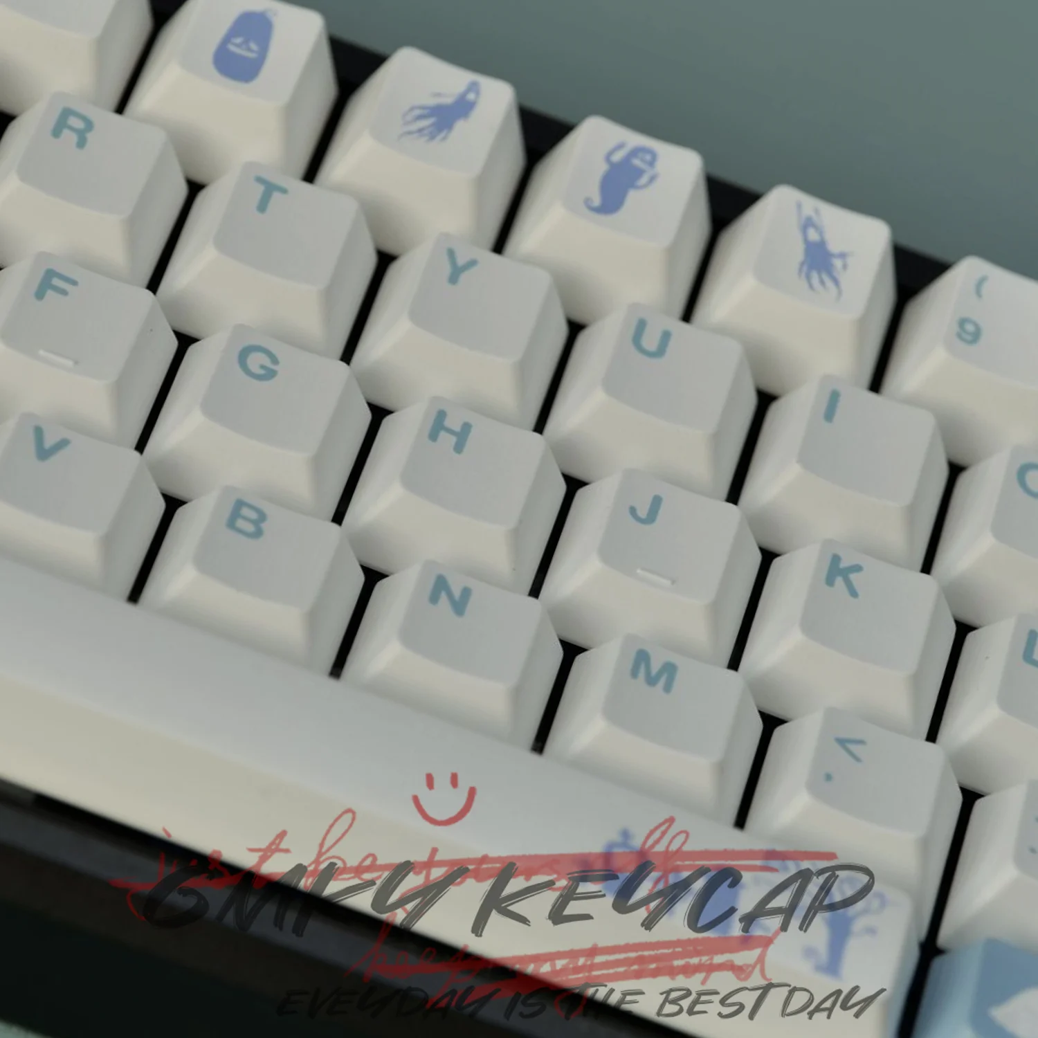 GMKY Gracie Keycaps Cherry PBT Dye-Subtion Keycaps Cherry Profile For Mechanical Gaming Keyboard