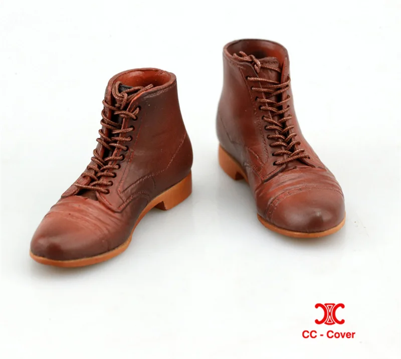 Męski garnitur w skali 1/6, buty wizytowe, sznurowane gumowe buty, żołnierz, solidne buty, model pasujący do 12-calowych figurek akcji z odłączanymi stopami, lalki.