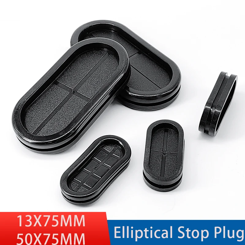 Double-Sided Rubber Grommet, Oval Long Waist Shape, Flame Retardant & Eco-Friendly Junction Box Wiring Protection Sleeve