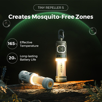 FLEXTAILGEAR Portable Mosquito Repeller with Camping Light and Rechargeable Battery for Outdoor Camping Backpacking Patios