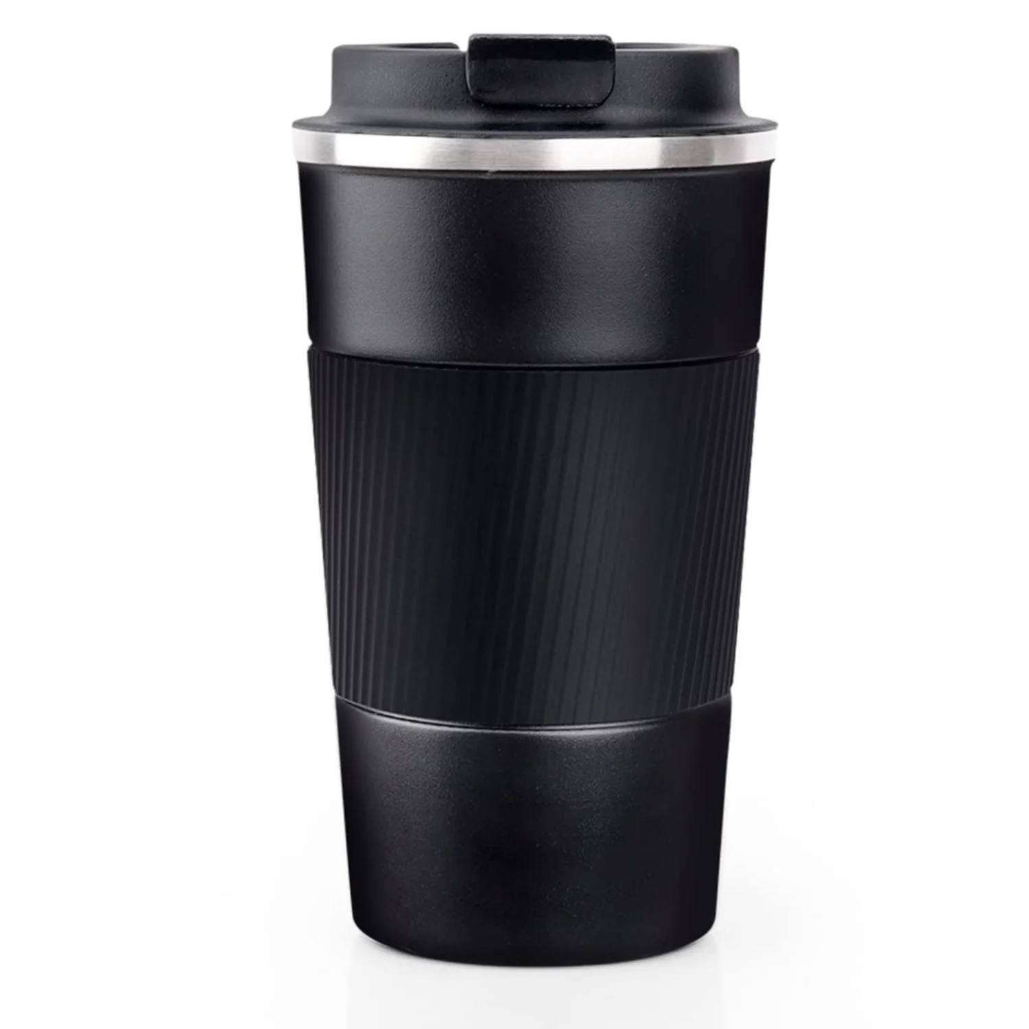 Travel Mug, Stainless Steel Insulated 510ml Vacuum Leak-Proof Lid, Double-Walled, for Coffee, Water, Tea - Black