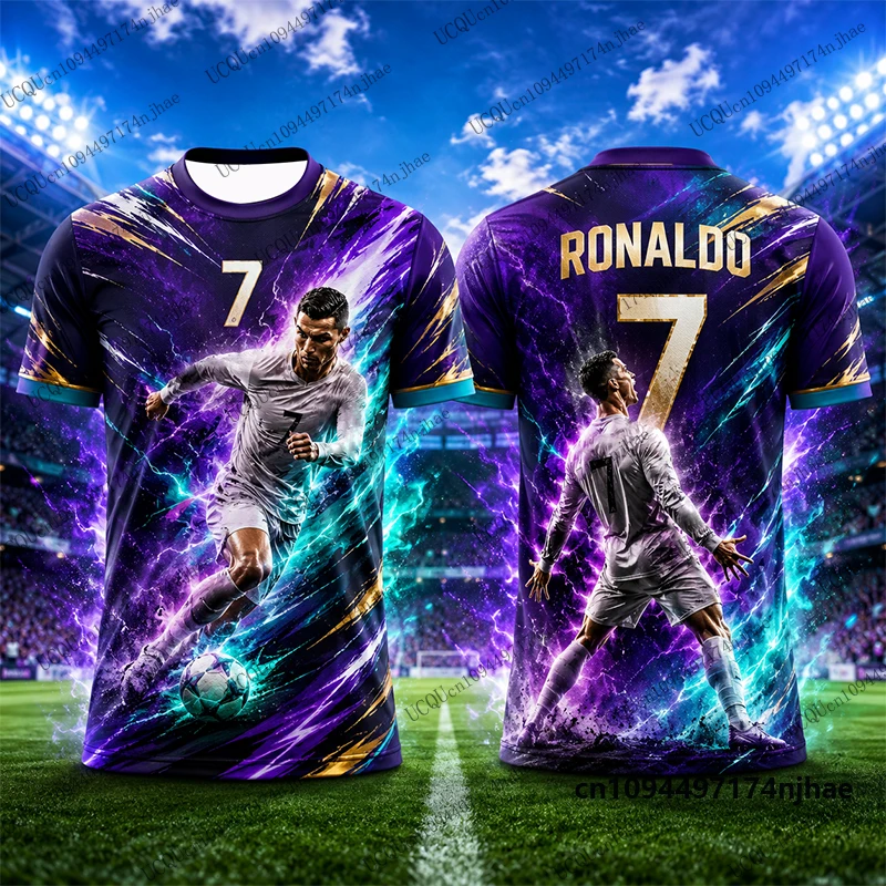 2026 Neuerscheinung Sonderedition Ronaldo # 7 bedruckte Fußballtrikots für Kinder, T-Shirts, Sport-Trainings-T-Shirts, lässige Oberteile für Kinder/Erwachsene – Detail 9