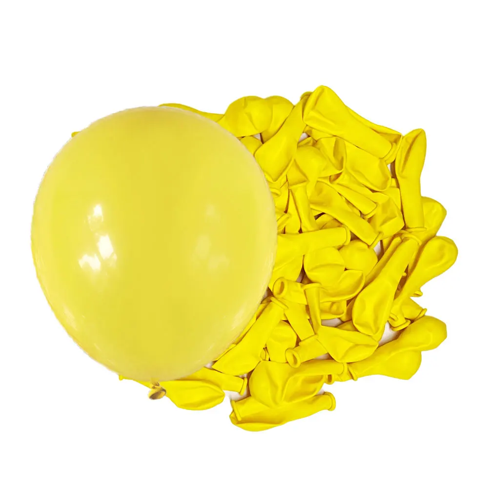 10/30/50Pcs Yellow Balloons Retro Mustard Lemon Maca Pastel Yellow Helium Latex Balloons for Birthday Baby Shower Wedding Decor