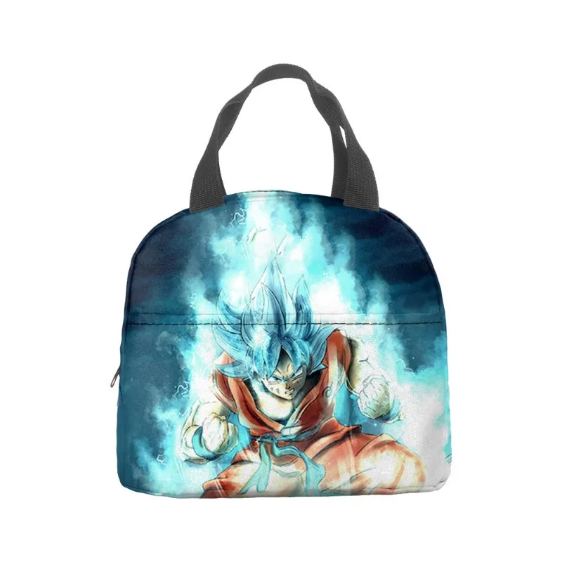 Dragon Ball Son Goku Portable Lunch Bag Anime Insulated Lunch Box Storage Bag Children\'s School Bento Lunch Bag Picnic Handbag