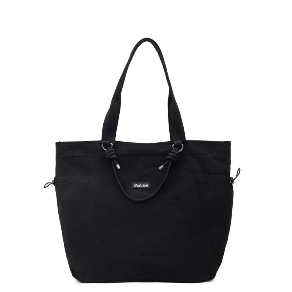 

Fashion Solid Color Women's Totes Bag Large Capacity Versatile Nylon Shoulder Bag Casual Zipper Commuting Handbag Female