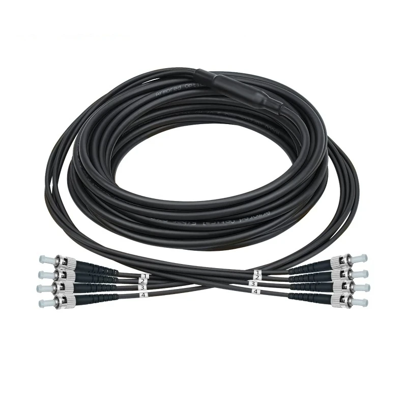 fiber-optic-patchcord-armored-4c-60-120m-5mm-100m-ratproof-lc-lc-sc-sc-fc-fc-4-cores-jumper-singlemode-sm-outdoor-black-4-fiber