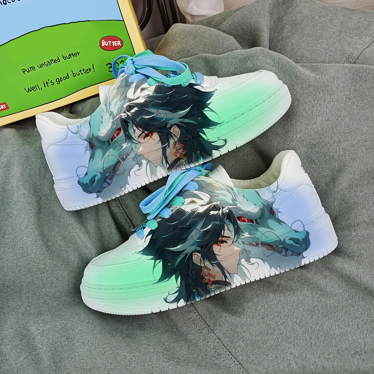 Anime Genshin Impact Xiao Cosplay Anime Little White Shoes Student Flat Bottom Casual Sports Shoes Halloween props gift view 2