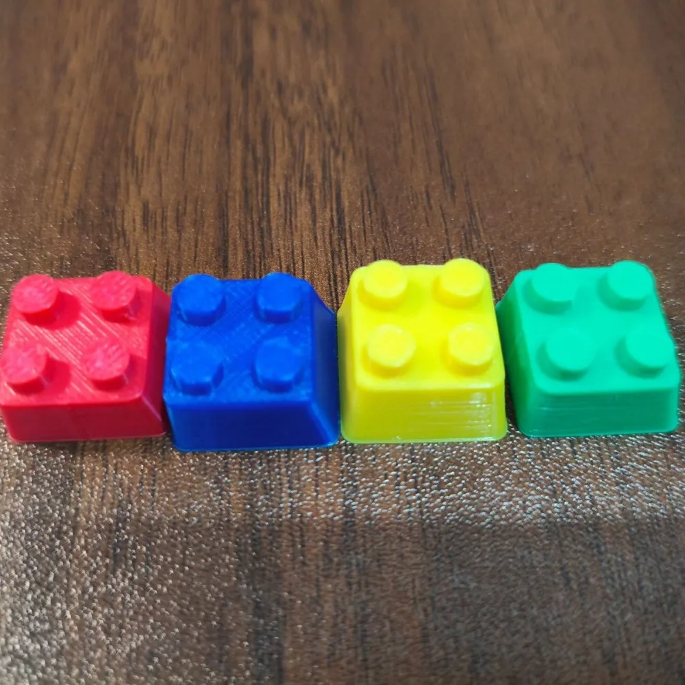 Creative color matching building block keycaps, office desktop mechanical keyboard to replace high-value keys