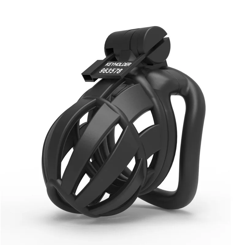 Male Lightweight Curved Cobra Chastity Cage Device 4 Cock Rings Set Penis Cage Lock Bondage Trainer Belt Slave Sex Toy For Man